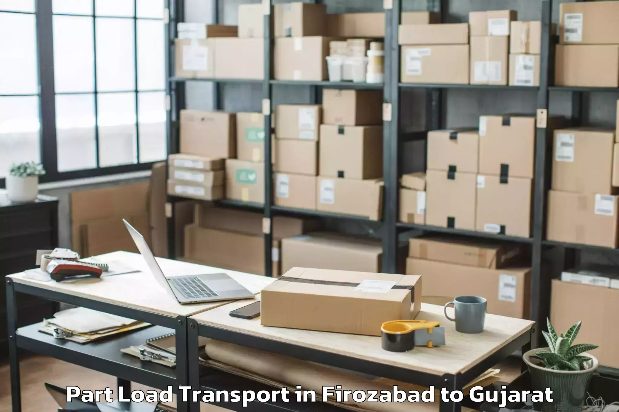 Quality Firozabad to Vejalpur Part Load Transport